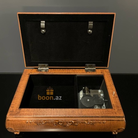 Музыкальная шкатулка с фоторамкой для украшений «Jewelry Box» (коричневая)